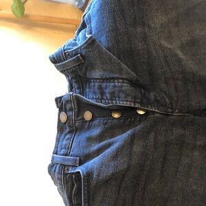 Dark bluejeans  love the color not the buttons  size 10. Ladies